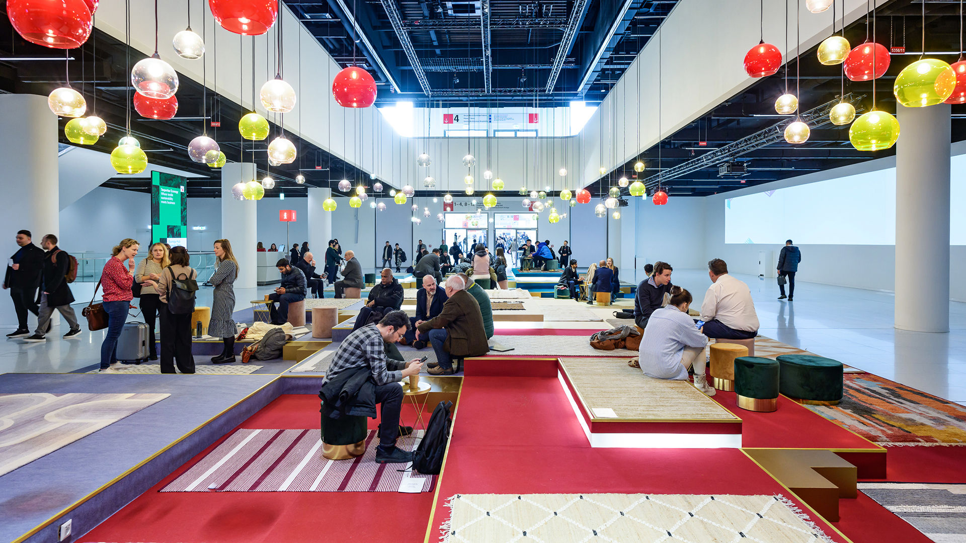 Carpet Lounge with visitors at Heimtextil 2024