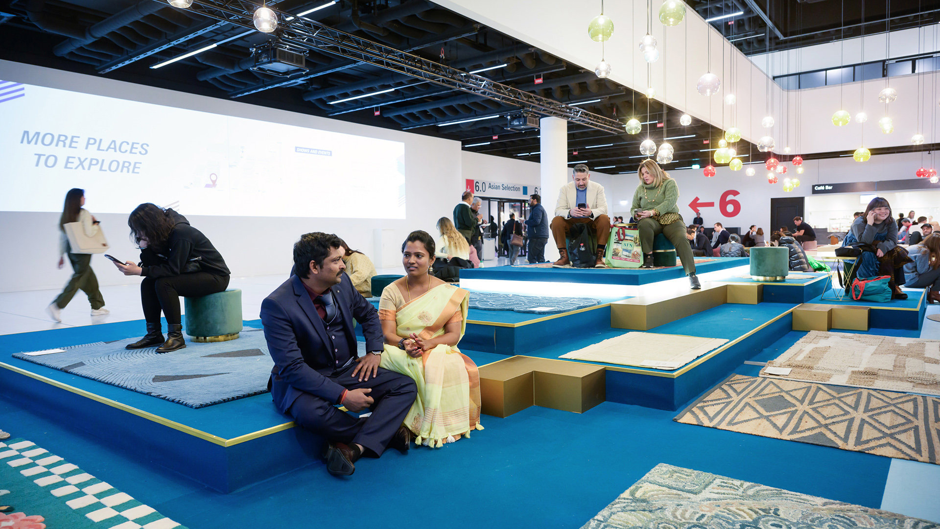 Carpet Lounge with visitors at Heimtextil 2024